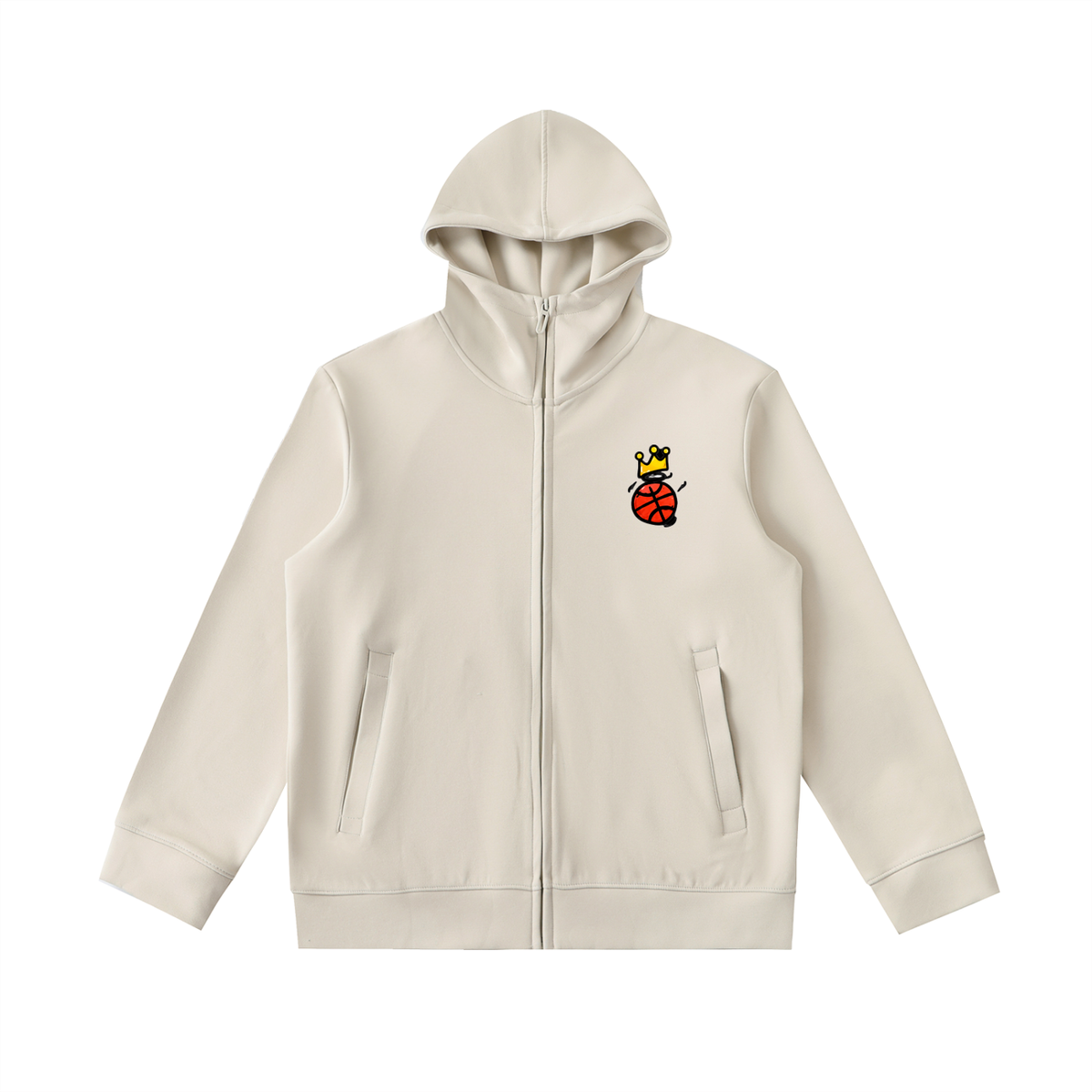 Crowned Baller Zip-Up Hoodie